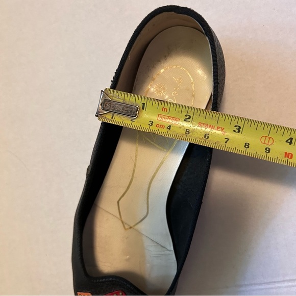 Vintage Buskens Black Leather Studded Geometric Shoes Pointed Toe Small - Picture 6 of 14